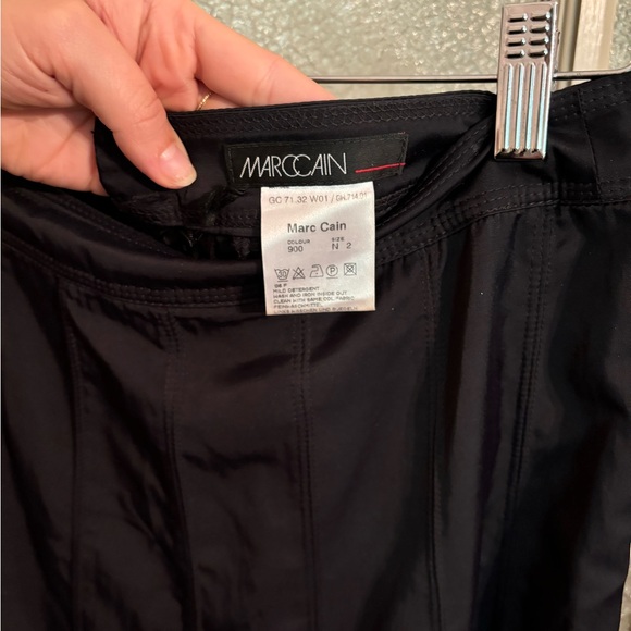 Marc Cain black pleated ruffled trim skirt - Picture 2 of 4